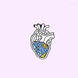 Brooches Drop Anatomy Heart Pin Collection Human Enamel Pins Denim Jackets Lapel Jewelry Gifts For Friends Wholesale