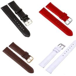 10mm12mm14mm16mm18mm20mm22mm24mm Men Women Strap Watch Wrist Band Belt Bracelet PU Leather Watchband with buckle 240508