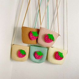 Strawberry Shoulder Bags New Straw Handbags Crossbody Bag Kids Girls