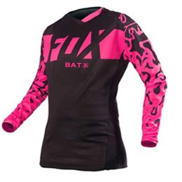 6f25 Men's T-shirts Women Bat Fox Downhill Bike Jerseys Mtb Shirts Motorcycle Cycling Jersey Quick Dry Offroad Dh Motocross Clothing