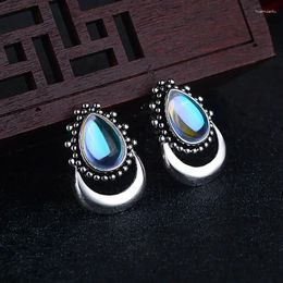 Stud Earrings Wholesale Natural Moonstone Waterdrop Silver Plated Crescent For Women Fashion Jewellery Accessories Gifts