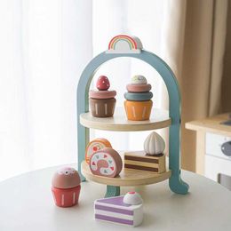 Kitchens Play Food Kitchens Play Food Afternoon tea game toy DIY pretends to play toy simulation coffee set desktop software game home kitchen gift WX5.21