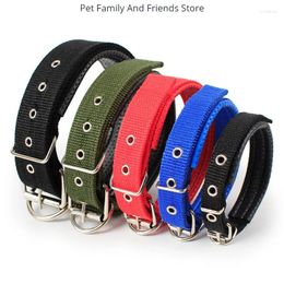 Dog Collars Nylon Pet Dogs PP Adjustable Neckband Foam Padded Collar Soft Durable For Small Medium Large Cats Pets Supplies