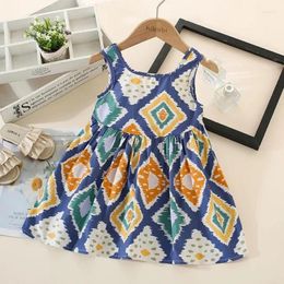 Girl Dresses Summer Girls' Funny Fashionable Sleeveless Comfortable Baby Tank Top Style Frock Cute Thin Clothes