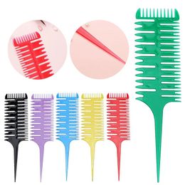 Big Tooth Comb Hair Dyeing Tool Highlighting Comb Brush Salon Pro Fish Bone Design Comb Hair Dyeing Sectioning