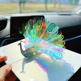 3D Peacock Birthday Christmas Card Popup Greeting Cards Postcard Party Wedding Invitation Decorations Creative Girl Gift 240523