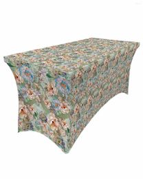 Table Skirt Antique Flower Leaf Wedding Decoration Home Birthday Party Dessert Cover Decor