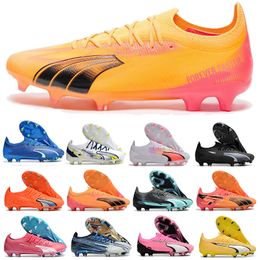 Ultra Ultimate Soccer Shoes FG/AG Cleats Sun Stream Sunset Glow Energy Cage Forever Faster Luminous Pink Match Football MG Boots