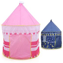 Toy Tents Castle Portable Foldable Tipi Prince Folding Tent Children Indoor Cubby Play House Kids Gifts
