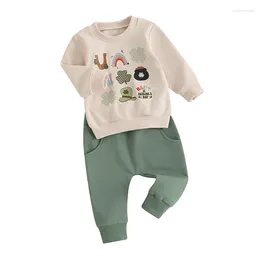 Clothing Sets Toddler St Patricks Day Clothes Baby Boy Girl Sweatsuit Long Sleeve Crewneck Sweatshirt Jogger Pants 2 Piece Outfit