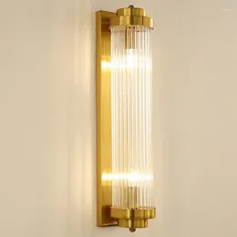 Wall Lamps Golden Luxury European LED Light Crystal Lamp El Bedroom Living Room Rotatable Indoor
