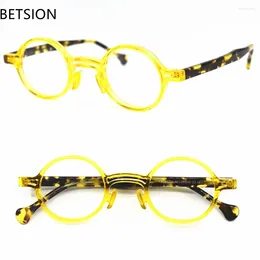 Sunglasses Frames BETSION Vintage Small Round Glasses Eyeglass Acetate Men Myopia Prescription Frame Personality Women