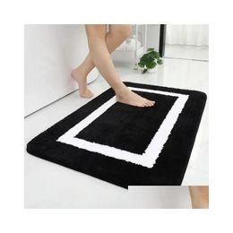 Carpets Olanly Absorbent Bath Mat Bathroom Rug Shower Pad Non-Slip Bedroom Foot Carpet Soft Thick Living Room P Doormat Floor Decor 24 Dhurj