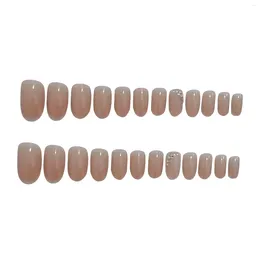 False Nails Glossy Nude Press On Lightweight And Easy To Stick Fake Nail For Stage Performance Wear