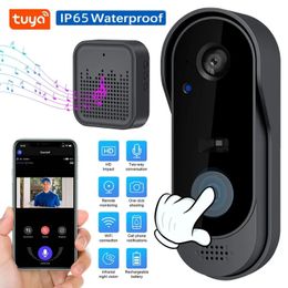 Tuya Doorbell With Camera Wireless Bundle Video WIFI HD Outdoor Phone Door Bell Security Intercom IR 240516