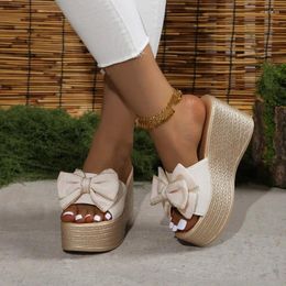 Dress Shoes 2024 Trend Women's Sandals Fashionable Thick Sole Casual Wedge Open Toe Comfortable High Heels