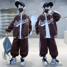 Clothing Sets 2024 Spring Autumn Childhood Suit Boys' Student Sports Set Middle And Big Children Leisure Fashion Trend Kids