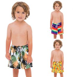 Toddler Boys Beach Swimwear Shorts Baby Kids Children Swimming Swimsuit Summer Swim Wear Cartoon Printed Trunks L2405