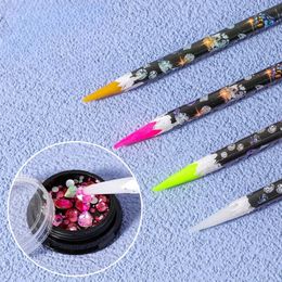 NAB064 11,5cm unhas de cera Lápis de cera Rhinestones Gem Picker Dotting Pen Manicure Tools 23cm