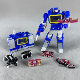 KBB Transformation PT-04 PT04 10CM Sound Wave with Magnetic Tape G1 Mini Pocket War KO DX9 Action Picture Robot Toy Childrens Gift 240521