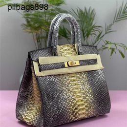 BK Totes Designer Bag Crocodile Leather 7a Handbag Genuine Snake Colourful Classic Light Senior Gift Genuine for Womenqq