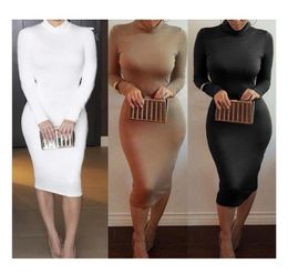 Winter Soft Cotton Stretch Black Party Dresses Plus Size Skinny Sexy Club Wear Gorgeous Warm Maxi Bandage Bodycon Dress8335341