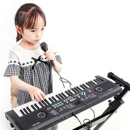 Keyboards Piano Baby Music Sound Toys Professional electronic piano 61 key portable numeric keyboard with microphone instrument adult and childrens toys WX5.21