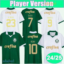 24 25 Palmeiras RONY Player Version Mens Soccer Jerseys DUDU BRENO LOPES R.VEIGA ZE RAFAEL G.VERON Home Away Football Shirts Uniforms