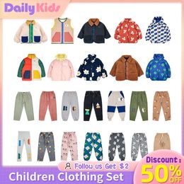 Daily Kids INS Children's Print Boy Girls Winter Clothing Brand Design Sports Casual Pants Capris Kid Clothes L2405