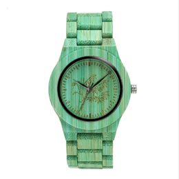 SHIFENMEI Brand Mens Watch Colourful Bamboo Fashion Atmosphere Metal Crown Watches Environment Protection Simple Quartz Wristwatches 2585