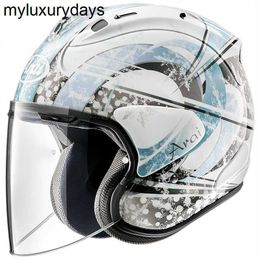 Arai Japan VZ-RAM half helmet motorcycle helmet track helmet motorcycle running helmet cruise pedal all season 3/4 Snow Dome Blue XL 59-60CM