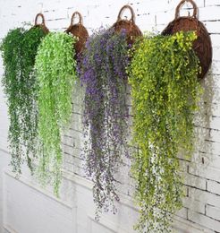 newArtificial flowers vine ivy leaf silk hanging vine fake plant artificial plants green garland home wedding party decoration EWd3620896