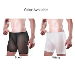 Underpants Mens Mesh Sheer Boxer Briefs See Through Sexy U Convex Pouch Lingerie Ultra-thin Bikini Underwear Breathable Panties