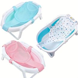 Baby Bath Cushion Pad born Bathtub Mat Infant Bath Supporter Net Baby Bathtub Pillow Nonslip Floating Bathing Tub Seat 240508