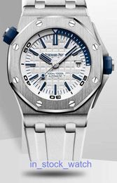 Aeipoi Watch Luxury Designer Direct of Blue Offshore White Face Automatic Mechanical Watch Mens 15710ST