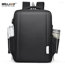 Backpack Anti Theft Men Backpacks USB Charging Simple Mochilas Business 14 15.6" Laptop Bag Casual Male University School X184C