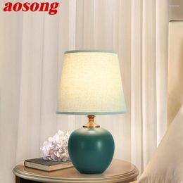 Table Lamps AOSONG Touch Dimmer Lamp Contemporary Ceramic Desk Light Decorative For Home Bedroom