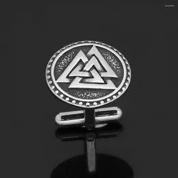 Brooches SNordic Viking Amulet Stainless Steel Cufflinks For Man And Women -With Rune Gift Bag