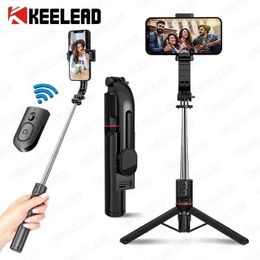 Selfie Monopods Wireless selfie stick for smartphones 44 inch tripod with Bluetooth remote control portable foldable stand for Vlog recording S2452207