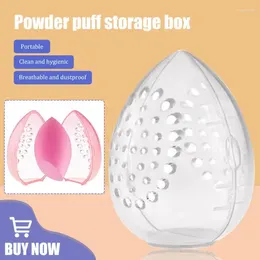 Storage Boxes Makeup Egg Box Dust-proof Organiser Cosmetic Sponge Transparent Egg-shaped Case Make Up