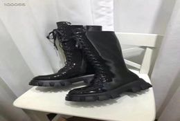 Fashionville 2019090404 Black Genuine in pelle Ginne su ginocchia Piattaforma High Platform Boots9596345