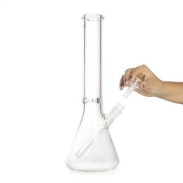 12Inch Heavy Hookahs Glass Beaker Bong Water Pipes With Ice Catcher Downstem Clear Bowl Bubbler Dab Rigs Thickness Base For Smoking Bongs