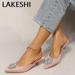 Dress Shoes LAKESHI Patent Leather Sexy High Heels Women Mules Silver Golden Summer Fashion Lady Block Heeled Sandals Female Slip-On Slides H240527 UBFQ