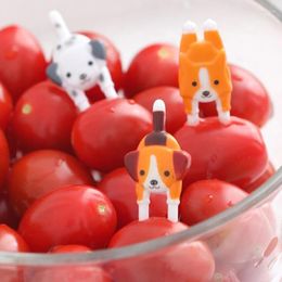 Forks 7/8Pcs Random Colour Reusable Cute Mini Animal Cartoon Picks Children Snack Fruit