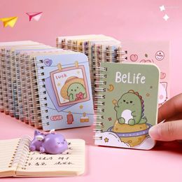 4pcs Cartoon Notebook Small Coil Book Cute Students Portable A7 Mini Pocket Notepad Korea School Supplies Stationery Wholesale