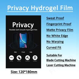 50pcs TPU Matte Privacy Hydrogel Movies Flexible Soft for SUNSHINE Film Cutting Machine Y22 Ultra Mobile Phone Screen Protect HD DIY