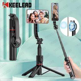 Selfie Monopods KEELEAD magnetic selfie stick with Bluetooth remote control Magsafe phone tripod suitable for iPhone 14 13 12 Pro Max vertical shooting S2452207