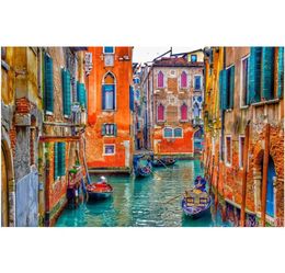 Paintings Vivid Colours Of Venice And Its Canals With Their Famous Gondolas Canvas Wall Art For Living Room Home Office Decor9738987