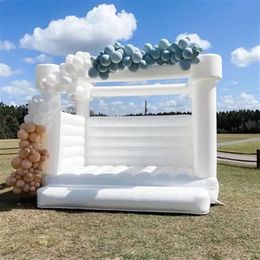Bouncer de casamento inflável de alta qualidade de alta qualidade Castelo branco salto branco Casa com o soprador de ar livre de ar livre