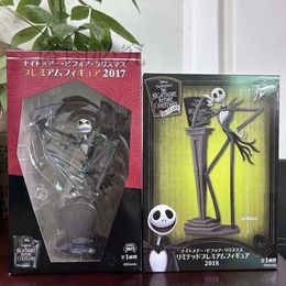 Action Toy Figures The Nightmare Before Christmas Jack Skellington Action Figure 2018 2017 Jack Version Model Toys Horror Doll Gift For Children T240521